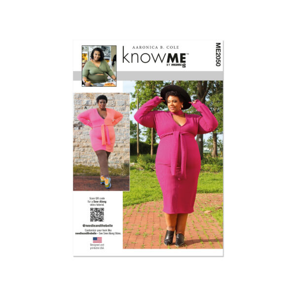 knowME Schnittmuster - ME2050 - schlichtes Kleid für starke Größen