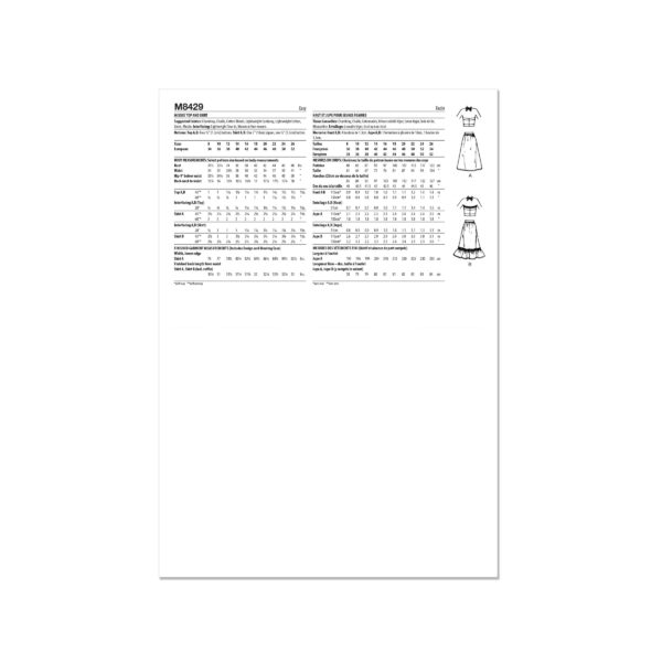 McCalls Schnittmuster M8429 - Trägertop, Rock – Bild 9