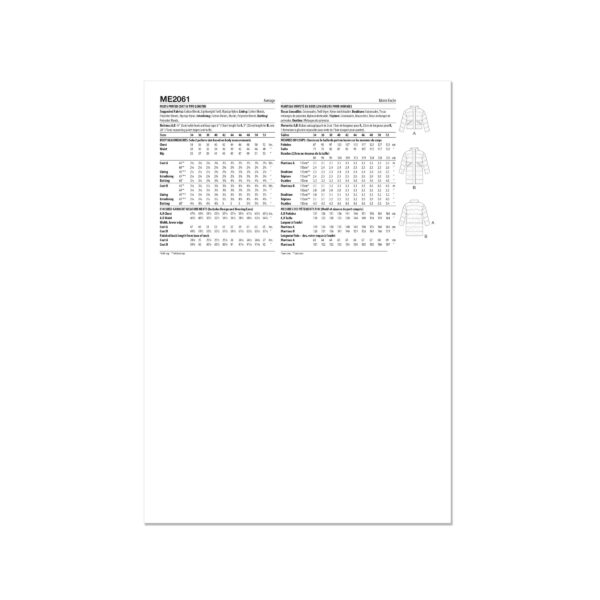 knowME Schnittmuster - ME2061 - Herrenjacke, Herrenmantel, gesteppt – Bild 6