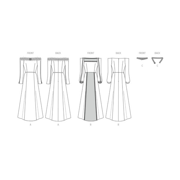 McCalls Schnittmuster M8424 - historisches Gewand , Edeldamenkleid – Bild 6