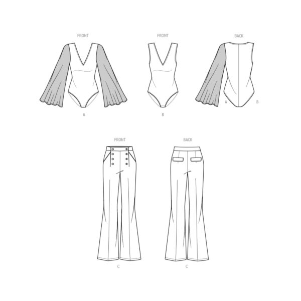 knowME Schnittmuster - ME2043 - elegante Hose und Damenbody – Bild 7