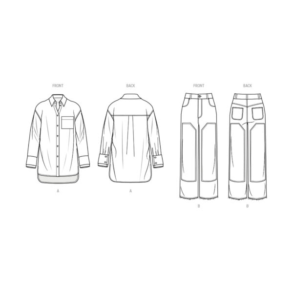 knowME Schnittmuster - ME2052 - Longbluse und Damenjeans – Bild 6