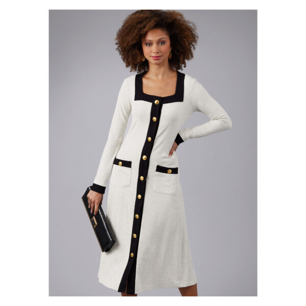 McCalls Schnittmuster M8434 -  Kleid mit Karree Ausschnitt und Knopfblende – Bild 2
