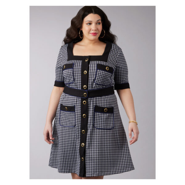 McCalls Schnittmuster M8435 -  Kleid mit Karree Ausschnitt und Knopfblende – Bild 2