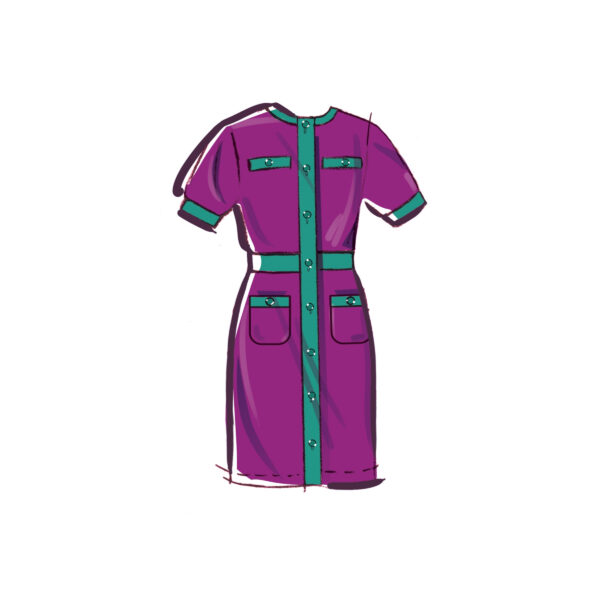 McCalls Schnittmuster M8445 - Kleid mit Blenden und Knopfleiste für Teenies – Bild 3