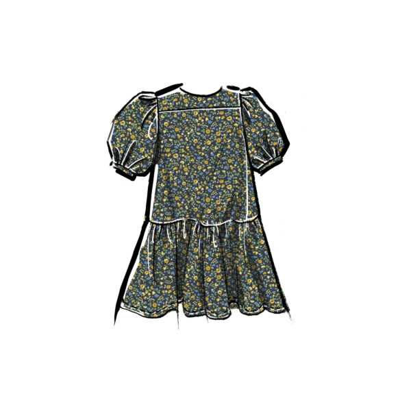 McCalls Schnittmuster M8444 - Kleid mit Volant und großem Kragen, Mädchen – Bild 4