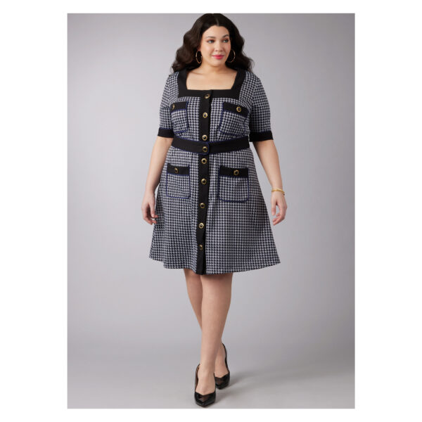 McCalls Schnittmuster M8435 -  Kleid mit Karree Ausschnitt und Knopfblende – Bild 5