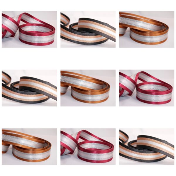 2.15EUR/m, 3m Gurtband, 38mm, doppelseitig mit Lurex, verschiedene Farben