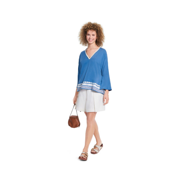 Burda Easy Schnittmuster Nr. 5776 - Bluse - V-Ausschnitt - 3 Varianten – Bild 4
