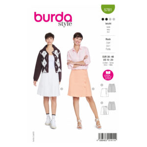 Burda Style Schnittmuster Nr. 5781 - Rock - Minirock - Tennisrock mit Falten