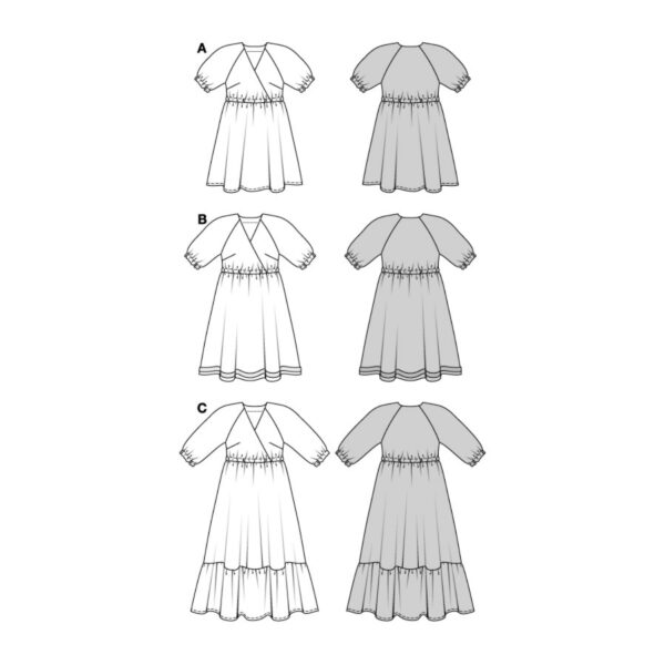 Burda Easy Schnittmuster Nr. 5803 - Kleid - Sommerkleid - 3 Varianten – Bild 9