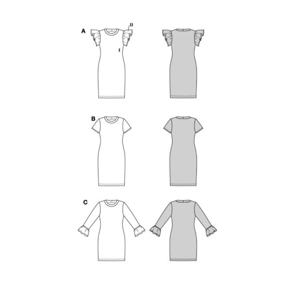 Burda Easy Schnittmuster Nr. 5805 - Kleid - Sommerkleider - 3 Varianten – Bild 9