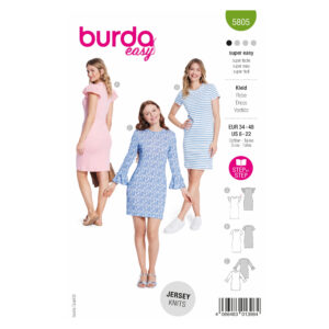 Burda Easy Schnittmuster Nr. 5805 - Kleid - Sommerkleider - 3 Varianten