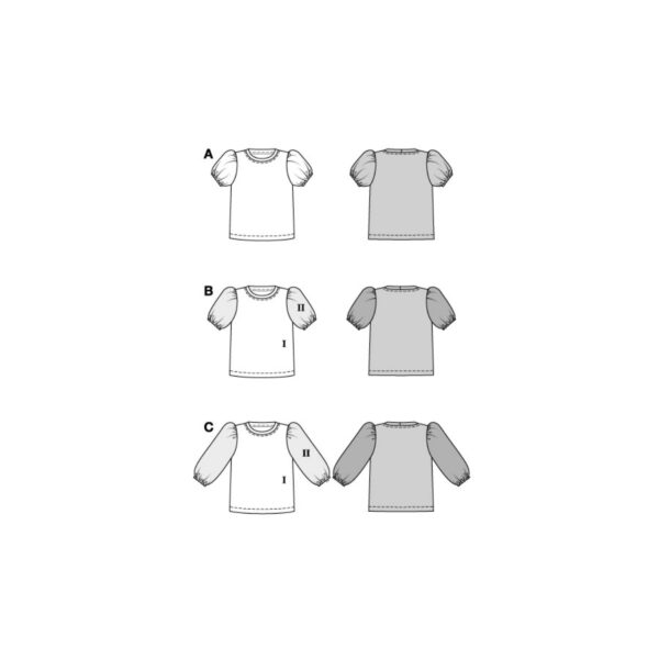 Burda Easy Schnittmuster Nr. 5809 - T-Shirt - Shirts mit Ärmelvarianten – Bild 10
