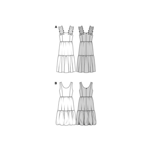 Burda Style Schnittmuster Nr. 5813 - Kleid - zeitlose Kleider - 2 Varianten – Bild 8