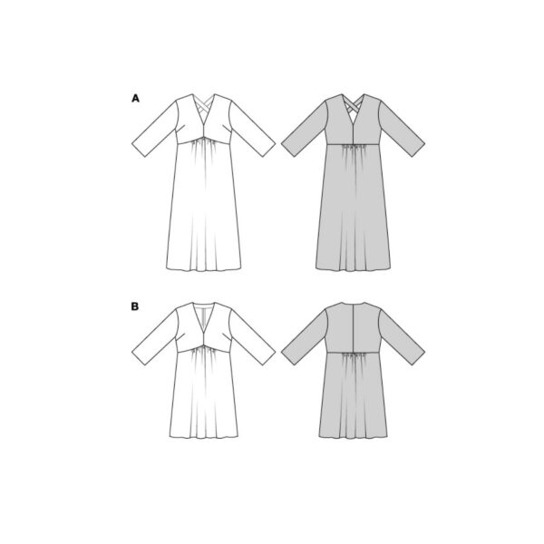 Burda Style Schnittmuster Nr. 5816 - Kleid - V-Ausschnitt - 2 Varianten – Bild 8