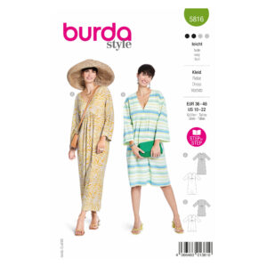 Burda Style Schnittmuster Nr. 5816 - Kleid - V-Ausschnitt - 2 Varianten