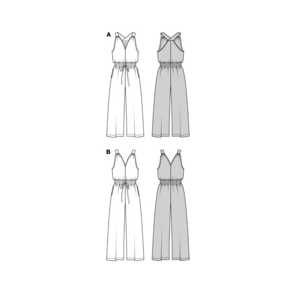 Burda Style Schnittmuster Nr. 5817 - Overall - V-Ausschnitt - 2 Varianten – Bild 8