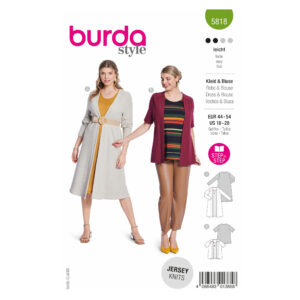 Burda Style Schnittmuster Nr. 5818 - Kleid und Blusen Set mit Zweiteiler-Effekt
