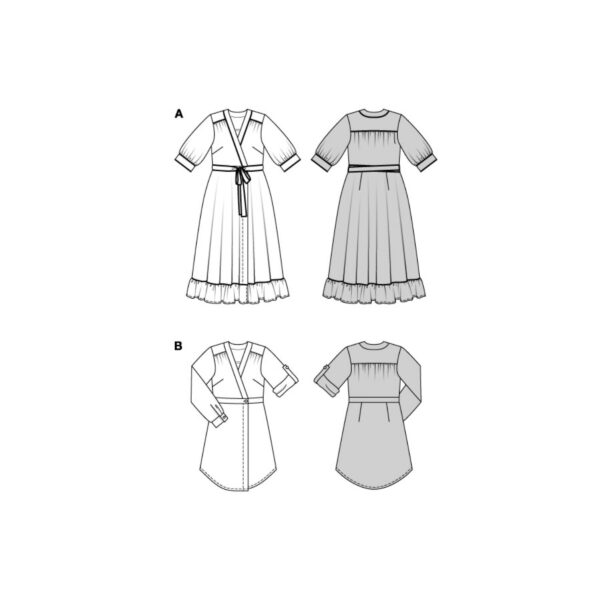 Burda Style Schnittmuster Nr. 5819 - Kleid - Wickelkleid - 2 Varianten – Bild 8