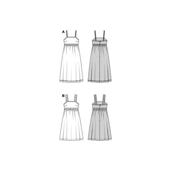 Burda Style Schnittmuster Nr. 5821 - Kleid - Sommerkleid - Träger - 2 Varianten – Bild 8