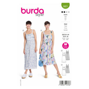 Burda Style Schnittmuster Nr. 5821 - Kleid - Sommerkleid - Träger - 2 Varianten