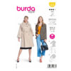 Burda Style Schnittmuster Nr. 5824 - Mantel + Jacke - Gürtel - zwei Knopfreihen