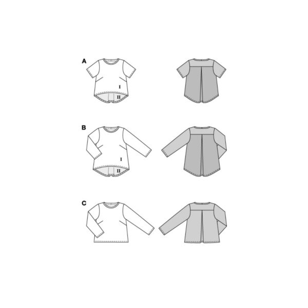 Burda Easy Schnittmuster Nr. 5831 - Shirt - kurze oder lange Ärmel - 3 Varianten – Bild 9
