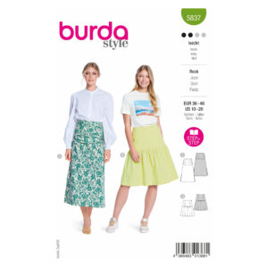 Burda Style Schnittmuster Nr. 5837 - Rock - Figur umschmeichelnd - 2 Varianten