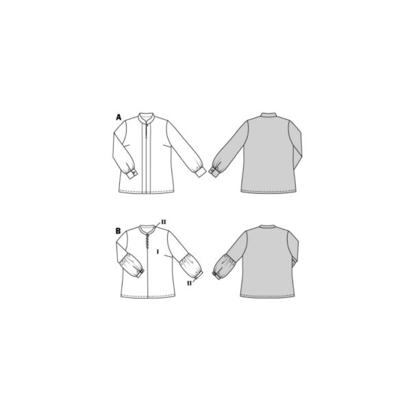 Burda Style Schnittmuster Nr. 5839 - Bluse - Stehkragen - 2 Varianten – Bild 7