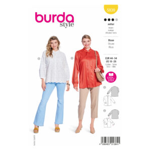 Burda Style Schnittmuster Nr. 5839 - Bluse - Stehkragen - 2 Varianten