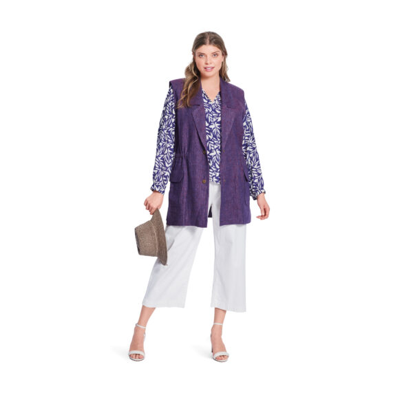 Burda Style Schnittmuster Nr. 5840 - Mantel + Weste - Trenchcoat - Bindegürtel – Bild 5