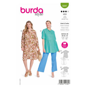 Burda Style Schnittmuster Nr. 5841 - Kleid + Tunika - klassisch - feminin