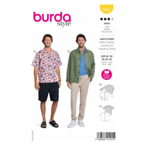 Burda Style Schnittmuster Nr. 5842 - Kombination - Jacke und Hemd - zeitlos