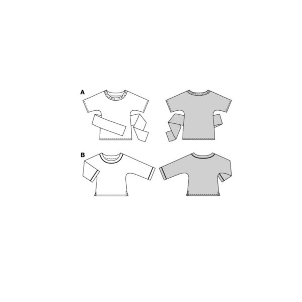 Burda Style Schnittmuster Nr. 5843 - Shirt - Rundhalsausschnitt - 2 Varianten – Bild 8