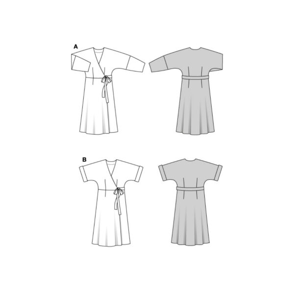 Burda Style Schnittmuster Nr. 5844 - Kleid - Wickelkleider - 2 Varianten – Bild 8