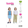 Burda Kids Schnittmuster Nr. 9224 - Hose - Shorts - Bindekordel - Gummizug
