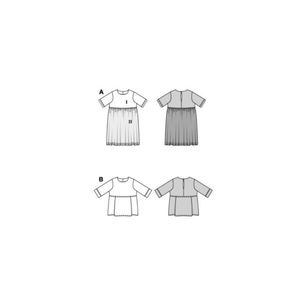 Burda Kids Schnittmuster Nr. 9226 - Kombination - Kleid und Top – Bild 8