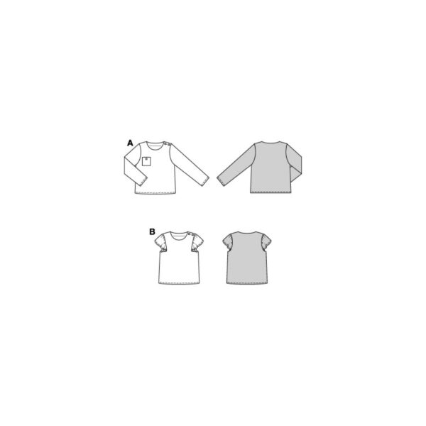 Burda Kids Schnittmuster Nr. 9227 - Shirt - lässige Sommershirts – Bild 6