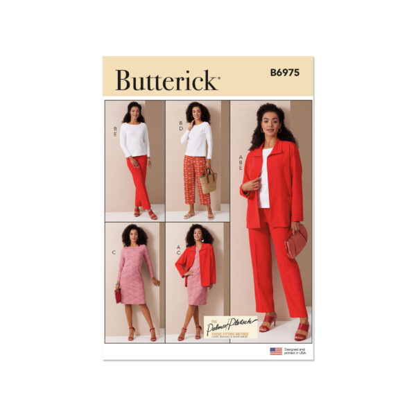 Butterick Schnittmuster - B6975 -  Set für die Dame, Hosenanzug, Kleid und Shirt