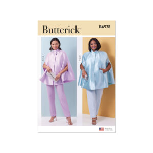 Butterick Schnittmuster - B6978 - Damenhose mit schmalem Bein , Cape