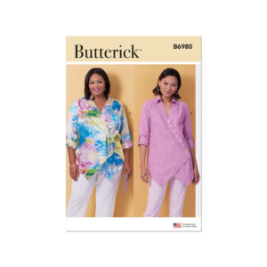 Butterick Schnittmuster - B6980 - Bluse mit diagonaler Verschlussleiste