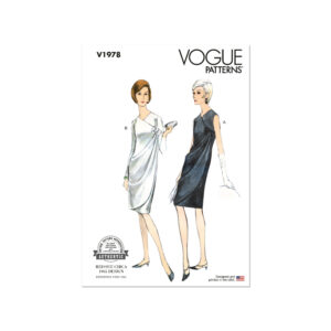 Vogue Schnittmuster V1978 - Vintage - schlichtes Kleid der 60er Jahre