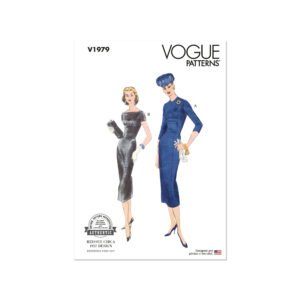 Vogue Schnittmuster V1979 - Vintage - schlichtes Kleid der 50er Jahre