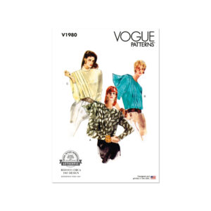 Vogue Schnittmuster V1980 - Vintage - Bluse mit extrabreiter Schulter