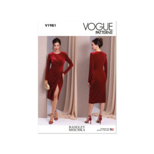 Vogue Schnittmuster V1981 - Abendkleid mit seitlicher Reihung