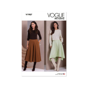 Vogue Schnittmuster V1987 - Glockenrock mit Sattel