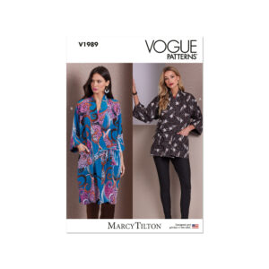 Vogue Schnittmuster V1989 - legere Hausjacke, Hausbluse, Loungewear