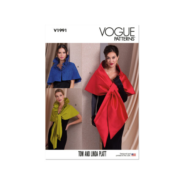 Vogue Schnittmuster V1991 - Umhang, Bolereo, Cape