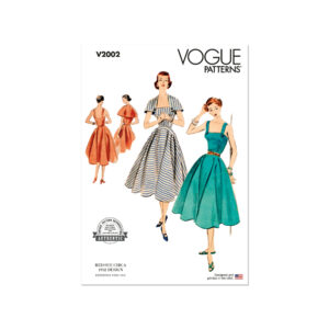 Vogue Schnittmuster - V2002 - Vintage - Kleid mit Trägern, Stil der 50er Jahre